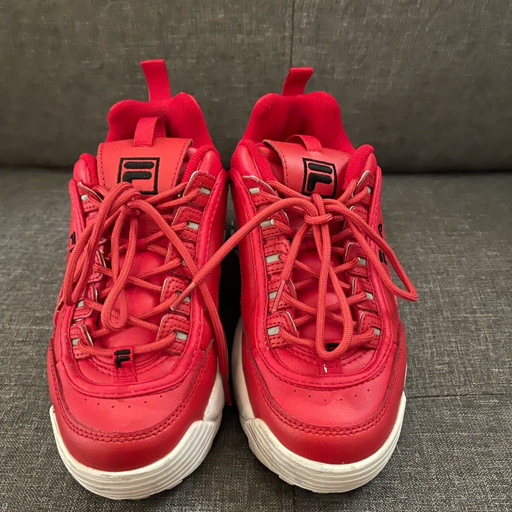 Fila Disruptor- chunky red shoes